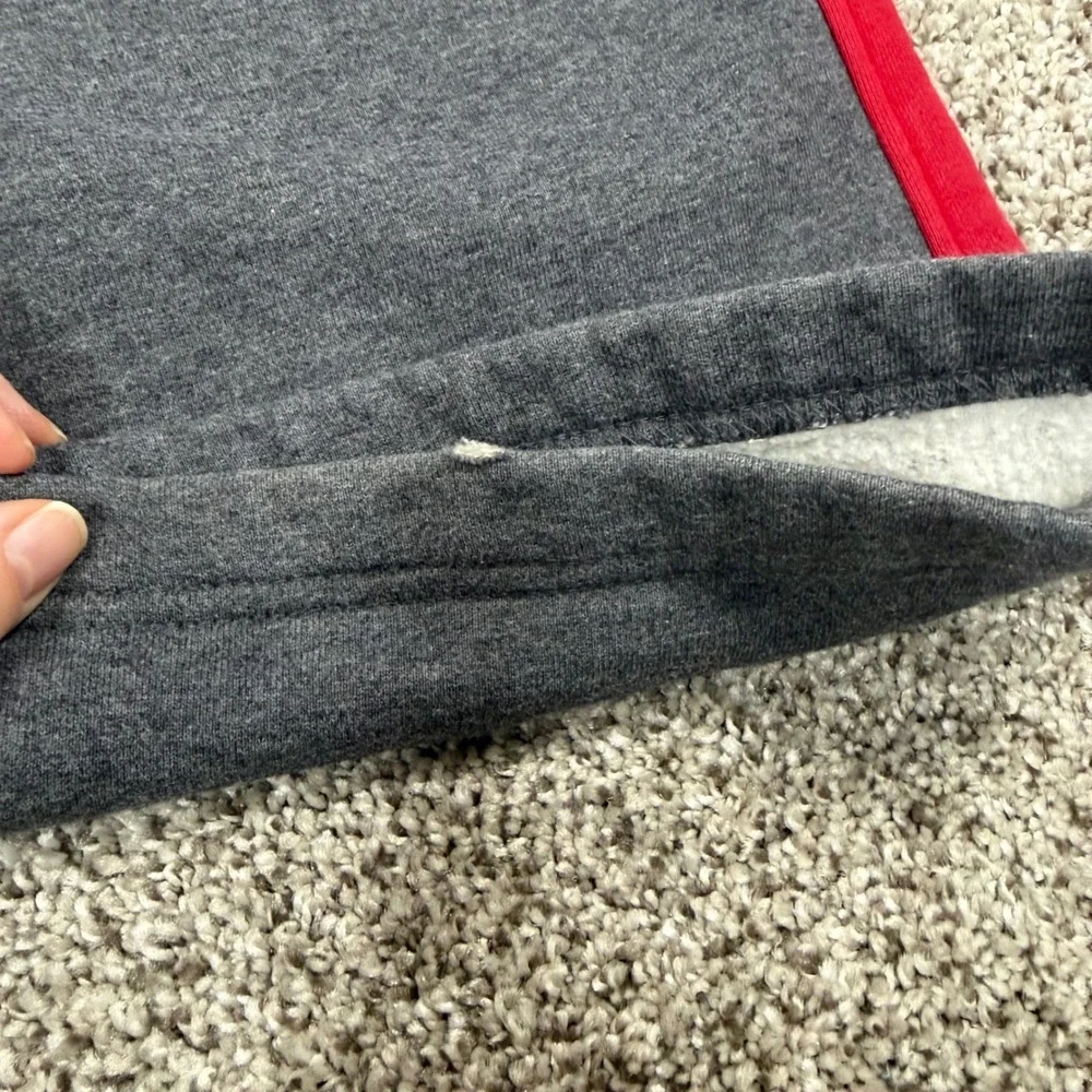 Canadian Olympic Team Grey Red Fleece‎ Sweatpants Wide Leg Zip Pockets S Vinage